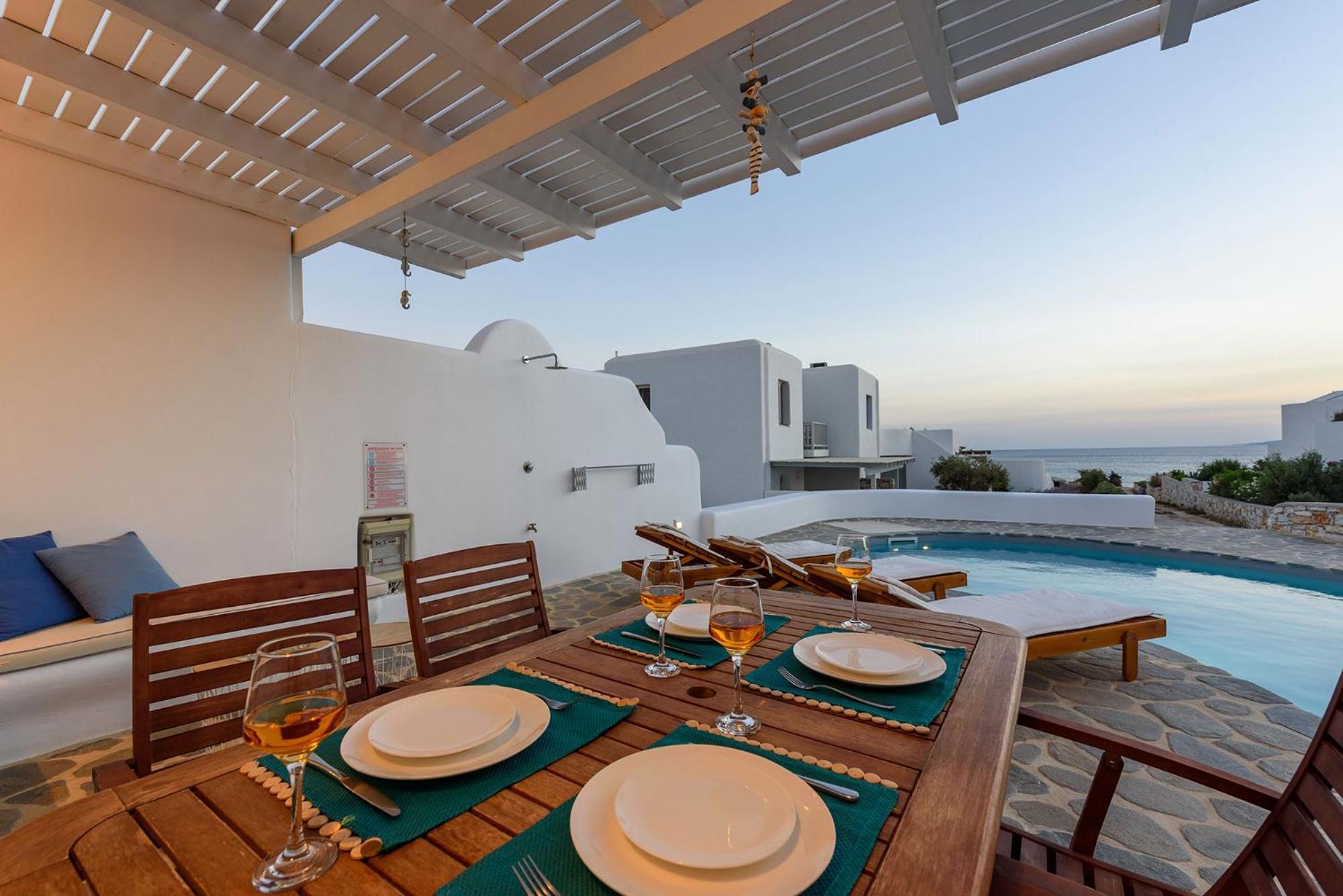 Helen Beach Front Luxury Villas Kastraki  Bagian luar foto