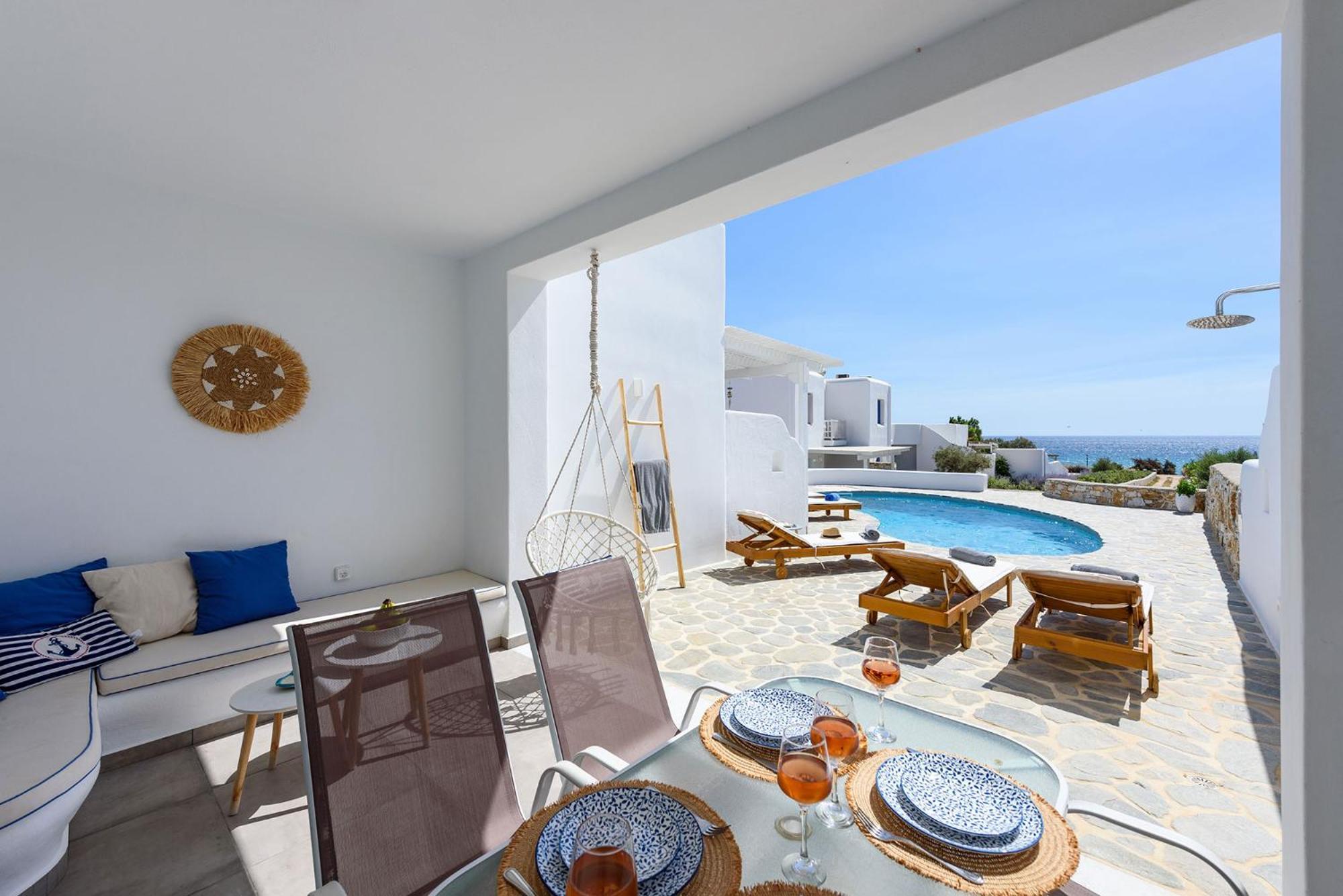 Helen Beach Front Luxury Villas Kastraki  Bagian luar foto