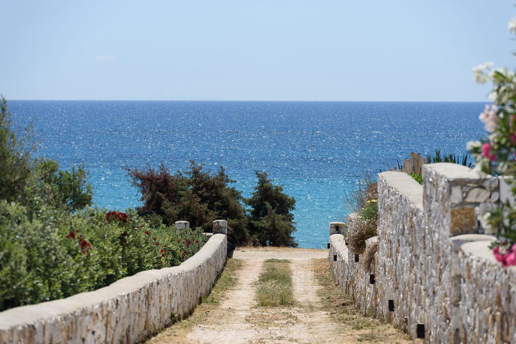 Helen Beach Front Luxury Villas Kastraki  Bagian luar foto